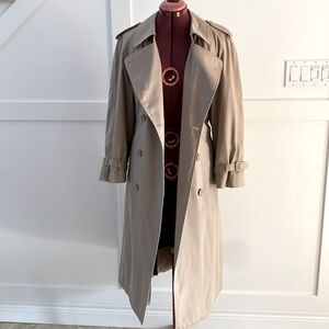 Vintage London Fog Trench Coat Size 14 Petite